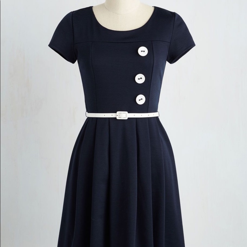 4x Modcloth Navy Happy Hosing knit dress